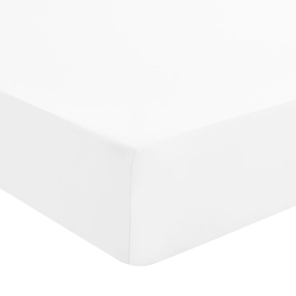 190GSM Brushed Microfiber Fitted Sheet Mattress Protector Queen White